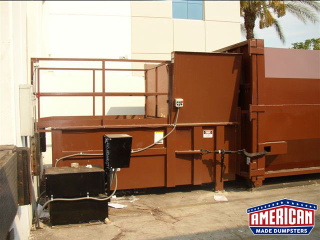 KPAC Style 2 Yard Stationary Compactors - American Made Dumpsters