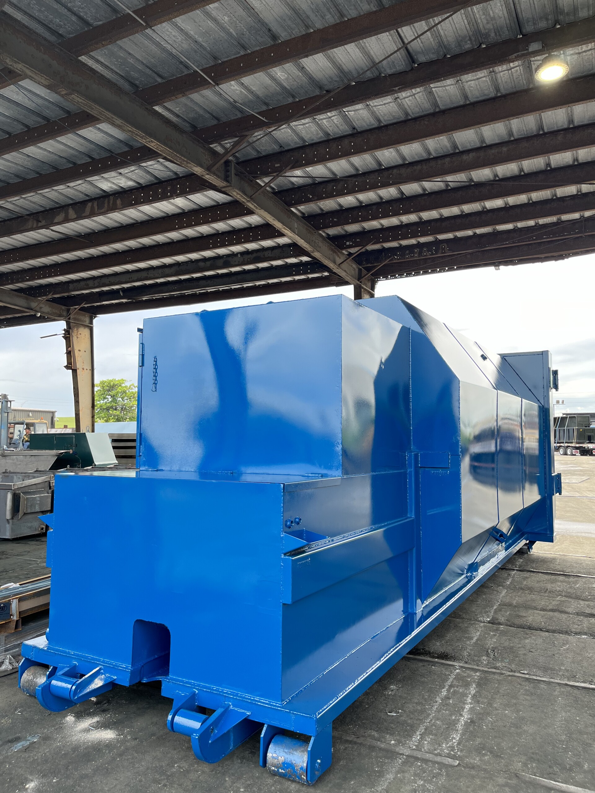 36 Yard Self-contained Compactor with Dog Box | American Made Dumpsters