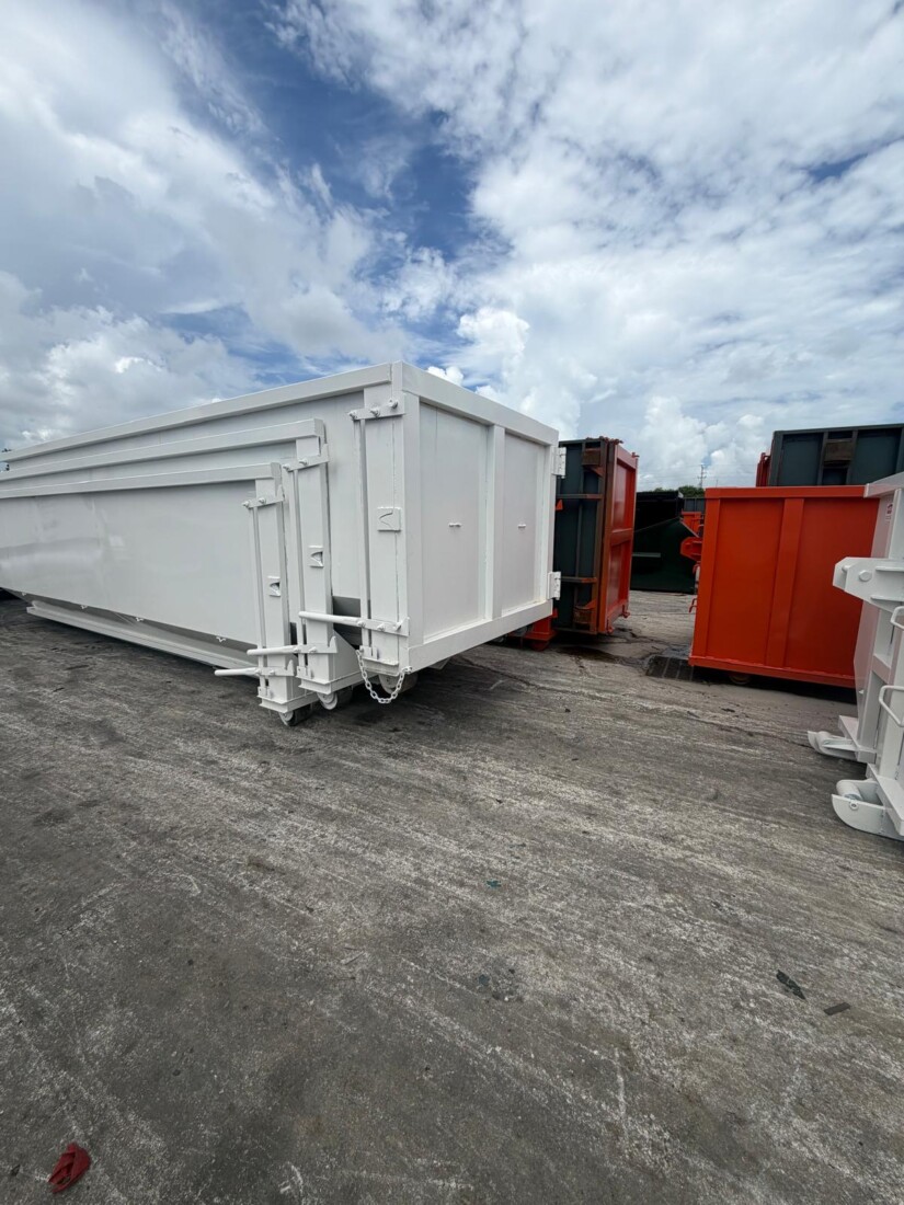 "Discover why the 54-inch hook lift & cable lift 22ft 30-yard dumpster is the top choice for contractors nationwide. Get durable, American-made containers delivered to you."